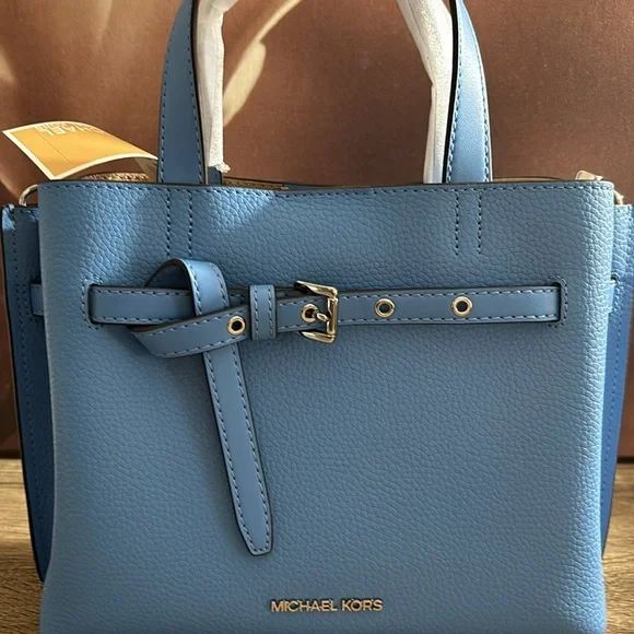MK Emilia Small Pebbled Leather Satchel NWT